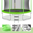 10FT Trampoline for Kids with Safety Enclosure Net, Basketball Hoop and Ladder, Easy Assembly Round Outdoor Recreational Trampoline For Discount