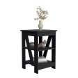 Taylor 3-Tier End Table Nightstand, Side Table for Small Space, Black Supply