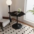 31.50 Modern Hexagonal Coffee Table with Printed Black Marble Table Top,Metal Base, for Dining Room, Kitchen, Living Room Online Sale