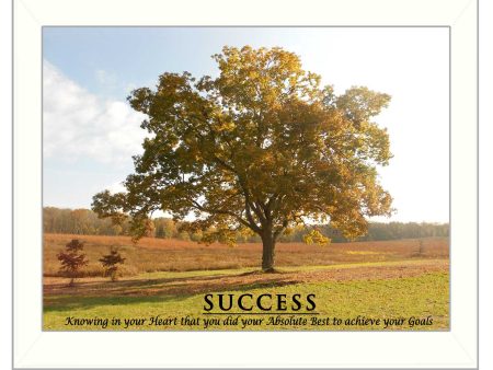 Success  By Trendy Decor4U, Printed Wall Art, Ready To Hang Framed Poster, White Frame Supply