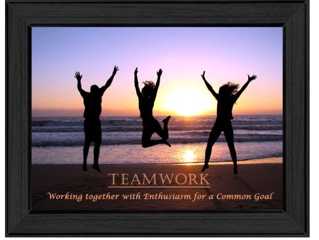 Teamwork  By Trendy Decor4U, Printed Wall Art, Ready To Hang Framed Poster, Black Frame on Sale