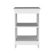 Taylor 3-Tier End Table Nightstand, Side Table for Small Space, White For Cheap