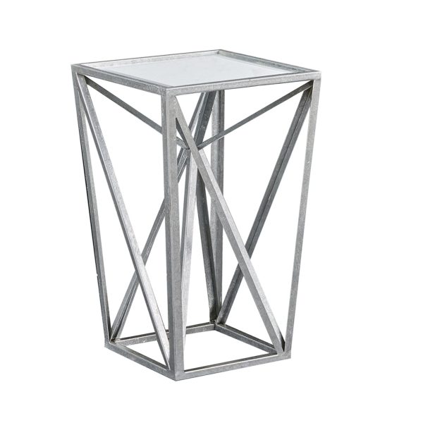 Angular Mirror Accent Table Online Hot Sale