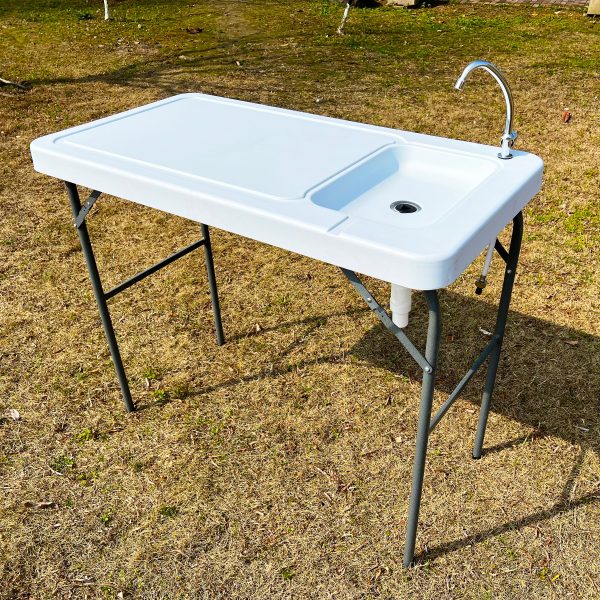 Outdoor Fish and Game Cutting Cleaning Table w Sink and Faucet Online Sale