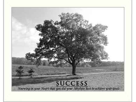 Success  By Trendy Decor4U, Printed Wall Art, Ready To Hang Framed Poster, White Frame Supply