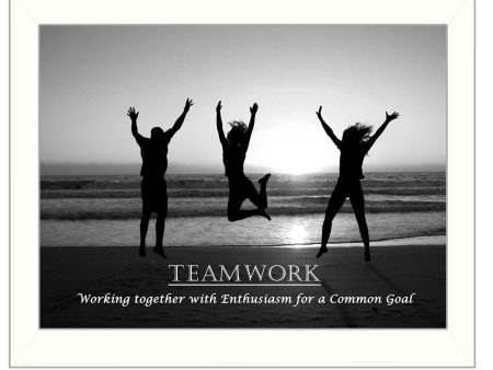 Teamwork  By Trendy Decor4U, Printed Wall Art, Ready To Hang Framed Poster, White Frame on Sale