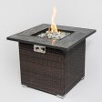 30inch Outdoor Fire Table Propane Gas Fire Pit Table with Lid Gas Fire Pit Table with Glass Rocks and Rain Cover Online Sale