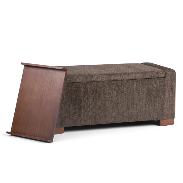 Bretton - Lift Top Storage Ottoman - Deep Umber Brown Online now