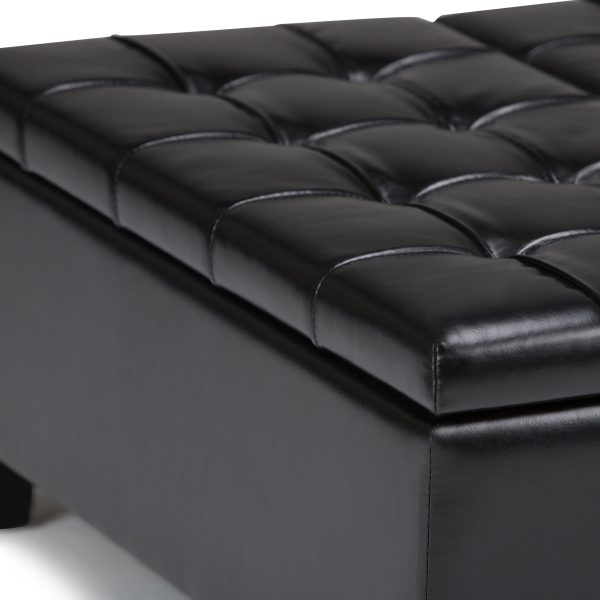 Harrison - Coffee Table Storage Ottoman - Midnight Black Hot on Sale