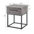 Celestial Contemporary Storage End table, Gray Discount