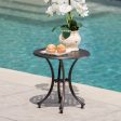 Outdoor 19  Cast Aluminum Side Table Discount