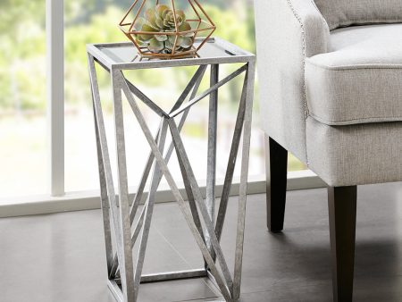 Angular Mirror Accent Table Online Hot Sale