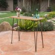 DENALI INDUSTRIAL WOOD AND METAL BAR TABLE Fashion