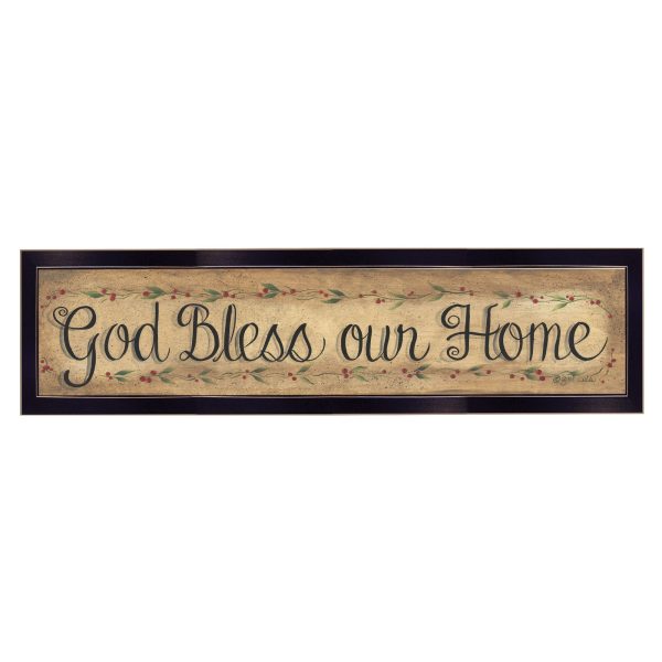 God Bless Our Home  by Gail Eads, Ready to Hang Framed Print, Black Frame Cheap