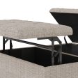 Harrison - Coffee Table Storage Ottoman - Platinum Online now