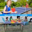 Table Tennis Table Midsize Foldable & Portable Ping Pong Table Set with Net and 2 Ping Pong Paddles for Indoor Outdoor Game Hot on Sale