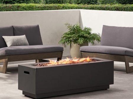 [Ship to Canada only]RECTANGULAR IRON FIRE PIT - 50000BTU (Tank cover not included) Fashion