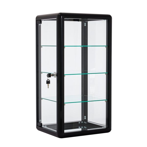 Tempered Glass Counter Top Display Showcase with Sliding Glass Door and Lock,Standard Aluminum Framing with Sliding Glass Door and Lock-display cabinet For Discount