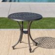 Outdoor 19  Cast Aluminum Side Table Discount