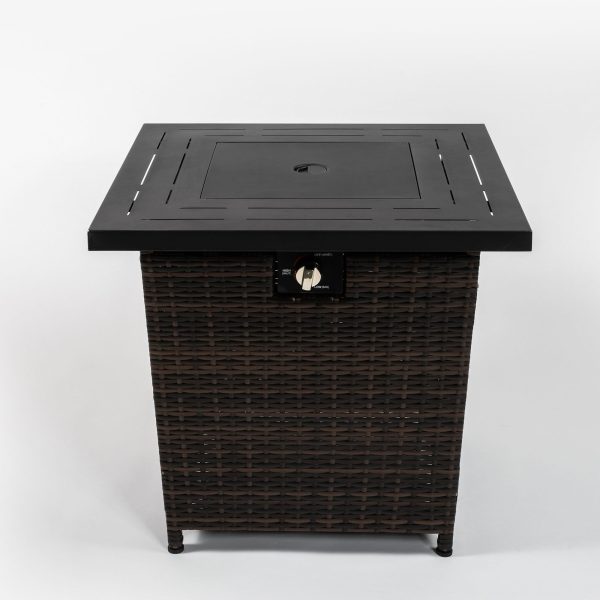 28inch Wicker Square Fire Pit Table For Discount