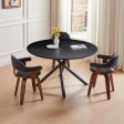 47.25   Round MDF Coffee Table End Table Short Leisure Tea Table Cross Legs Metal Base, Easy to Assemble,BLACK Online Sale