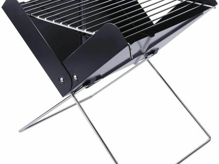 YSSOA 12” Portable Grill Charcoal Barbecue Grill - Folding Grill Notebook Shape Charcoal Grill, Detachable Collapsible, Mini Tabletop Camping Grill BBQ, Black Sale