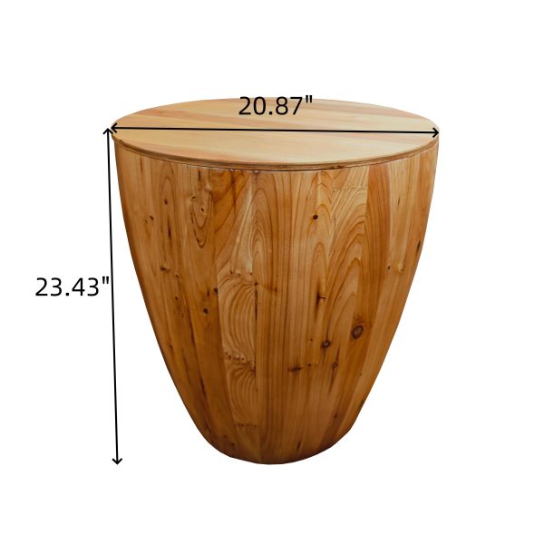 20.87 Vintage Style Bucket Shaped Coffee Table for Office, Dining Room and Living Room (Same SKU:W75770649) on Sale