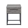 Celestial Contemporary Storage End table, Gray Discount