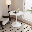 31.50  Modern Hexagonal Coffee Table with White Printed Marble Top and Metal Base for Dining Room, Kitchen and Living Room Discount