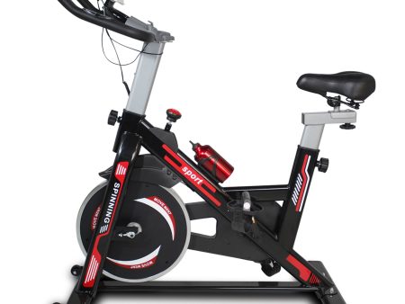 Indoor Exercise Bike Cycling Bike with Comfortable Seat Cushion Black+Red Fashion