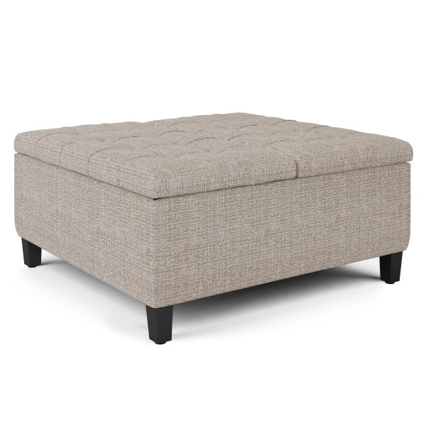 Harrison - Coffee Table Storage Ottoman - Platinum Online now