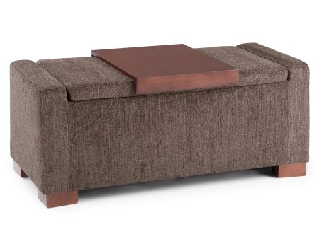 Bretton - Lift Top Storage Ottoman - Deep Umber Brown Online now