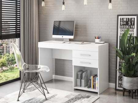 Techni Mobili Home Office Workstation with Storage, White Online Sale