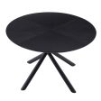 47.25   Round MDF Coffee Table End Table Short Leisure Tea Table Cross Legs Metal Base, Easy to Assemble,BLACK Online Sale