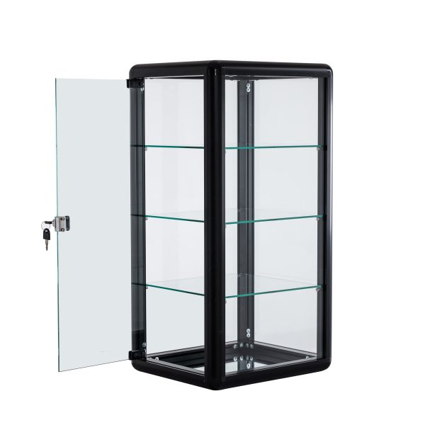 Tempered Glass Counter Top Display Showcase with Sliding Glass Door and Lock,Standard Aluminum Framing with Sliding Glass Door and Lock-display cabinet For Discount