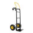 HT1006BK-YL   Hand Truck Dual Purpose 2 Wheel Dolly Cart and 4 Wheel Push Cart with Swivel Wheels 330 Lbs Capacity Heavy Duty Platform Cart for Moving Warehouse Garden Grocery Supply