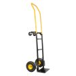 HT1006BK-YL   Hand Truck Dual Purpose 2 Wheel Dolly Cart and 4 Wheel Push Cart with Swivel Wheels 330 Lbs Capacity Heavy Duty Platform Cart for Moving Warehouse Garden Grocery Supply