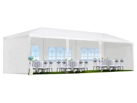 10x30  Wedding Party Canopy Tent Outdoor Gazebo with 5 Removable Sidewalls Sale